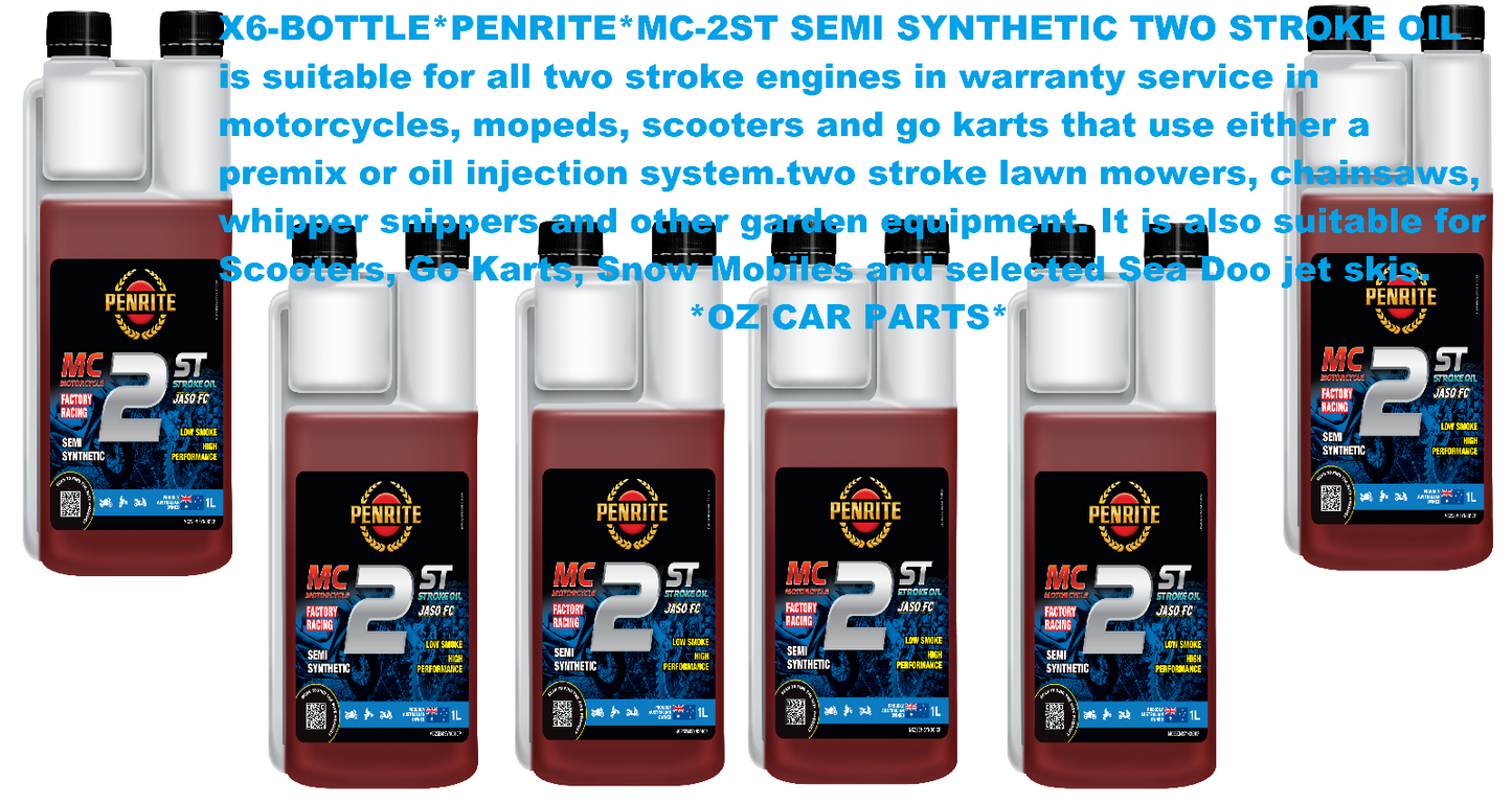 X6-BOTTLE *PENRITE* MC2SEMISYN001CP  MC-2ST SEMI SYNTHETIC TWO STROKE OIL