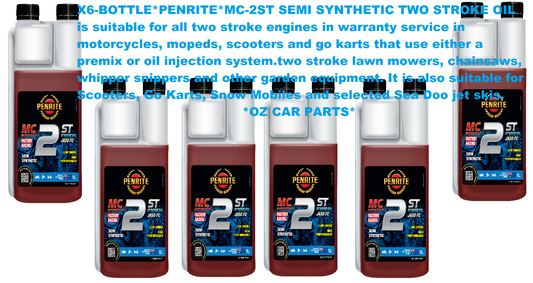 X6-BOTTLE *PENRITE* MC2SEMISYN001CP  MC-2ST SEMI SYNTHETIC TWO STROKE OIL