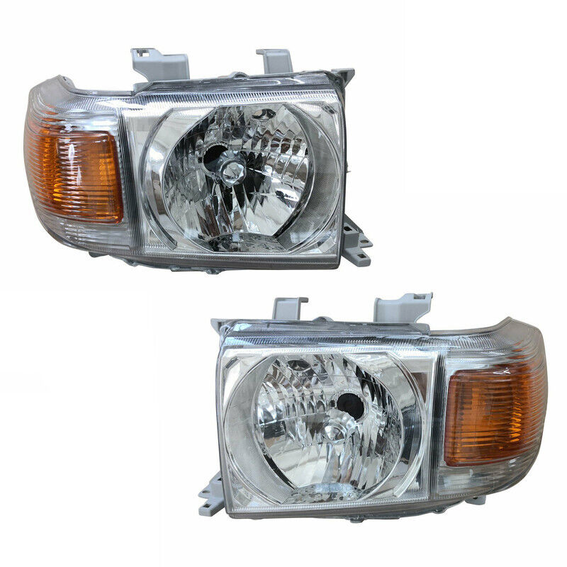 PAIR Headlights For Toyota Landcruiser VDJ 76 78 79 Series 07- Ute Wagon Troopy