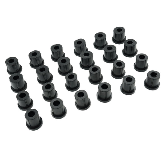 24 Pcs Front & Rear Rubber Shackle Bushes For Toyota Landcruiser 1984-1999