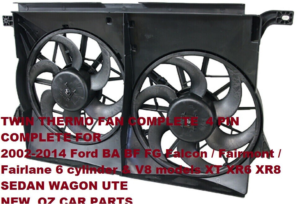 Radiator ENGINE Fan DUAL Twin Fan TYPE FOR FORD FALCON BA BF V8 XR8 5.4L ALL