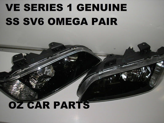 GENUINE HOLDEN COMMODORE OMEGA SS SV6 BERLINA VE GENUINE HEADLIGHTS PAIR NEW