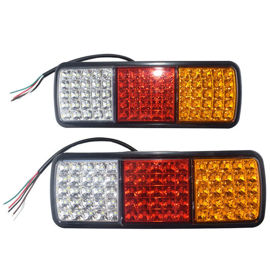 2 x Waterproof Trailer Rear Tail Light 75LED Caravan Boat Truck Indicator 12V