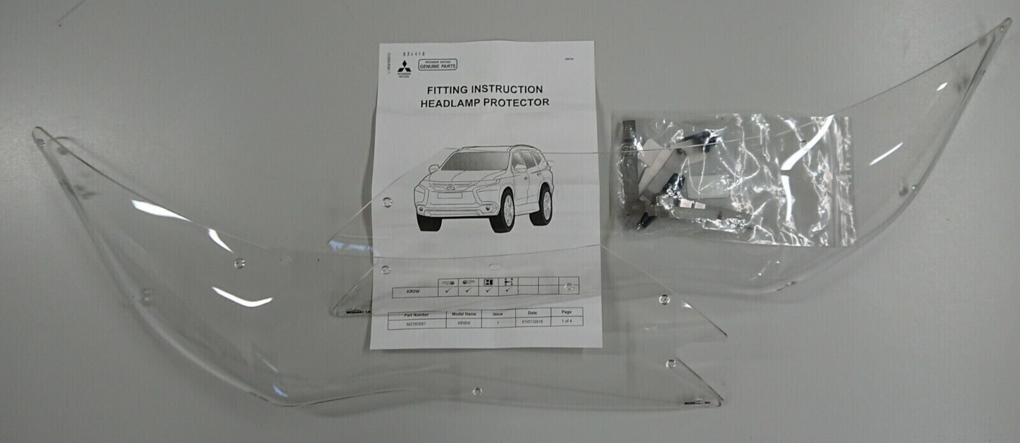GENUINE NEW HEADLAMP PROTECTORS KIT FOR MITSUBISHI PAJERO QE SPORT 2016-2020