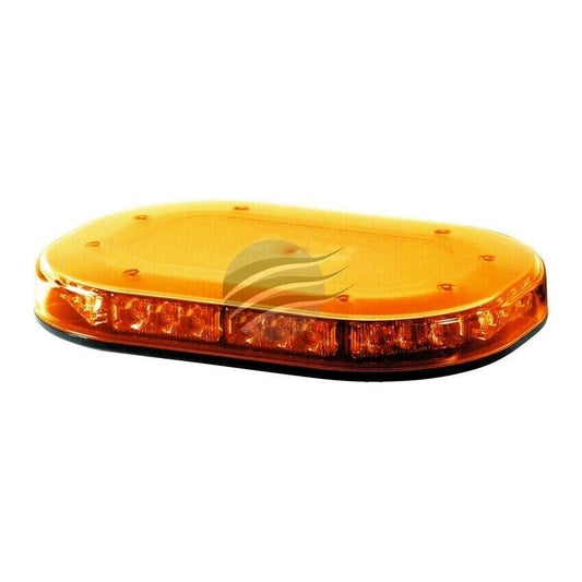 NEW LED Amber Mini Lightbar 12/24V Permanent Mount Amber Lens 21X