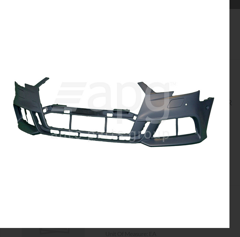 GENUINE FRONT BUMPER BAR FOR AUDI 5/16- 5-DR S3 HEADLAMP WASHER PARK ASSIST TYPE