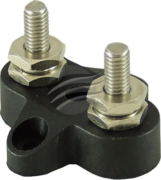 NEW HEAVY DUTY DUAL WIRE CONNECTER M8 BLACK 45.3 x 43 x 32.5mm BLACK
