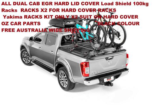 EGR HARD COVER LID Load Shield Rack Kits BLACK PAIR FOR DUAL CAB UTES NEW