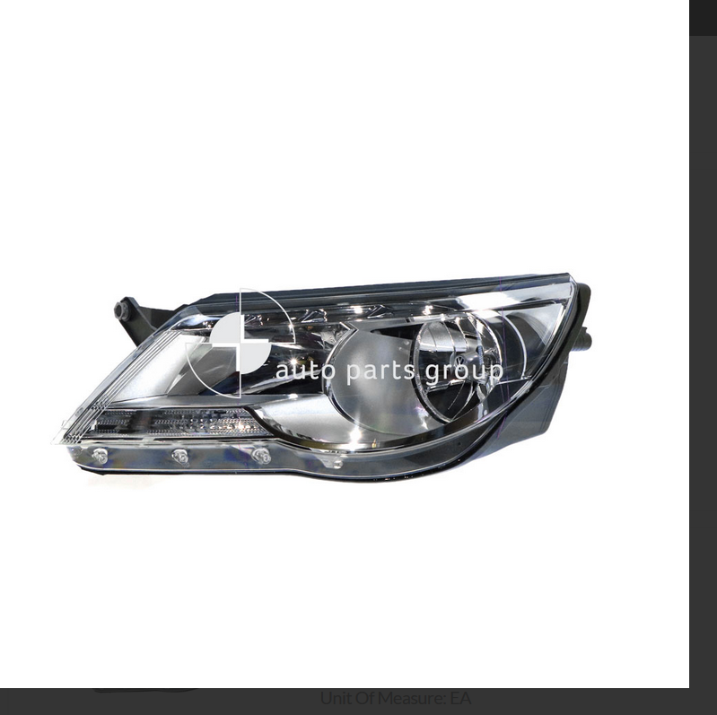 GENUINE LEFT HEADLIGHT FOR VOLKSWAGEN VW TIGUAN 5N 8/2008-10/2011 HALOGEN