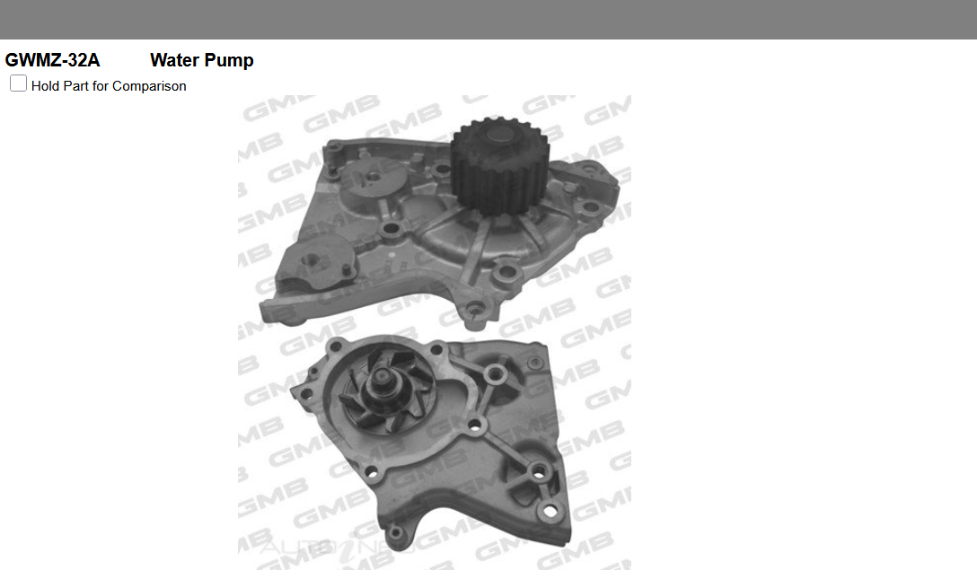 GENUINE GMB WATER PUMP+GASKET+SILICONE FOR Mazda 626 2.2 GD i Turbo (GD102