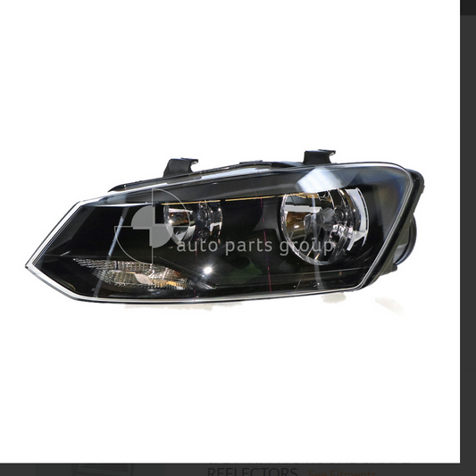 NEW LEFT HEADLIGHT FOR Volkswagen Polo 6R 7/2014-3/2018 W/TWO ROUND SHAPE REFLEC