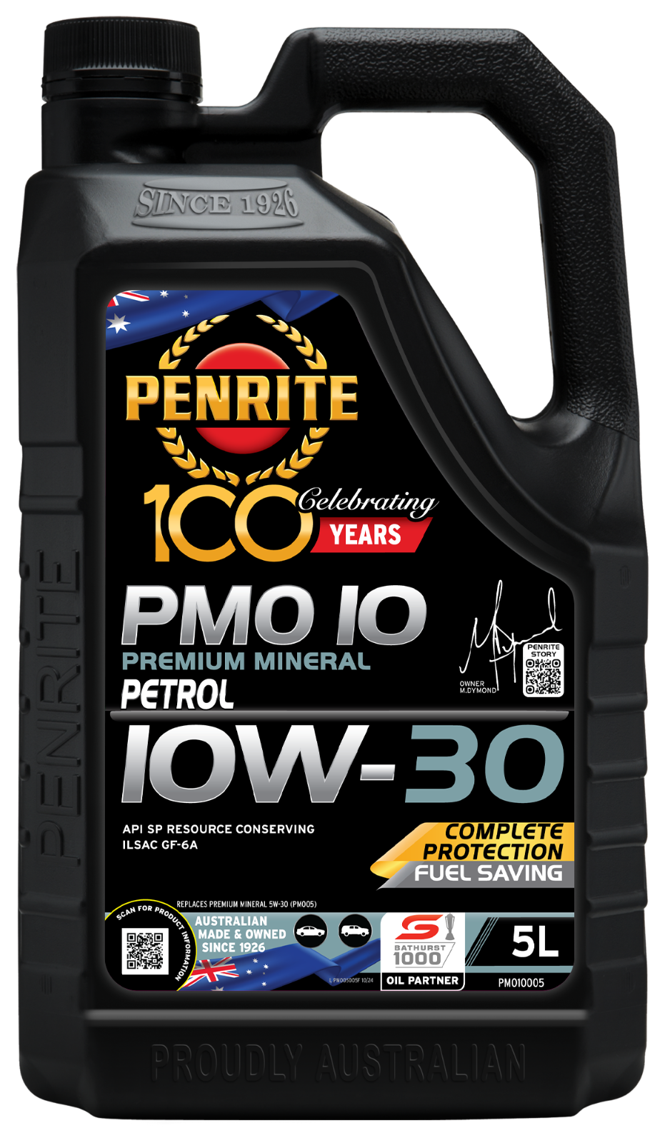 5-Litre- ENGINE OIL *PENRITE* PMO10005  PMO 10 (PREMIUM MINERAL) SAE 10W-30