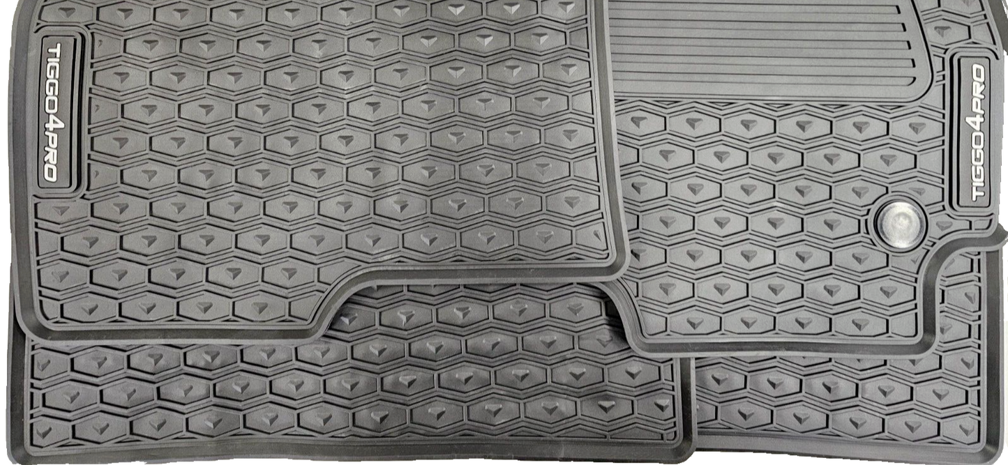 GENUINE HEAVY DUTY FRONT&REAR RUBBER FLOOR MAT SET FOR Chery Tiggo 4 Pro 2024-ON