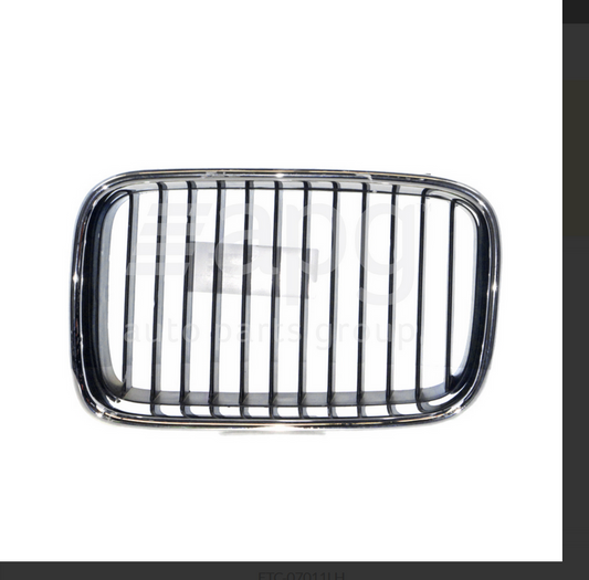 NEW PASSENGER LEFT FRONT GRILLE CHROME+BLACK FOR BMW 3 Series E36 5/1991-12/1996