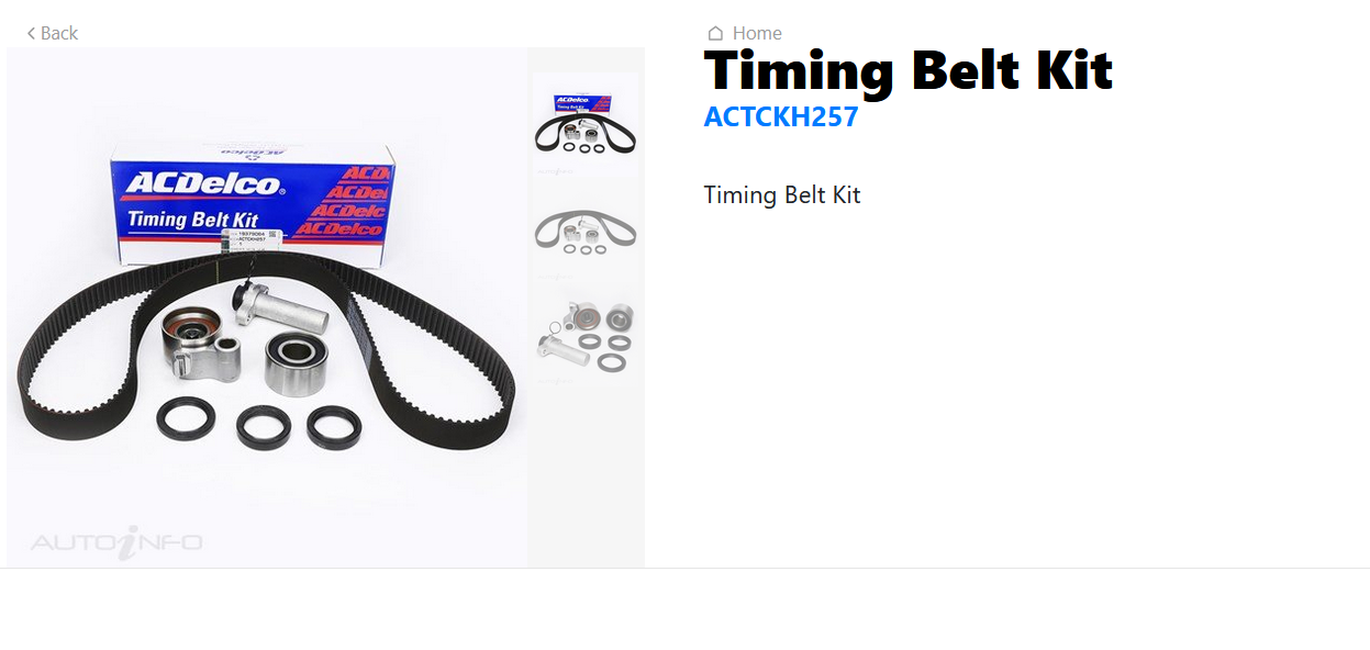 GENUINE ACDELCO Timing Belt Kit FOR LEXUS ES300 10/1996-09/2001 PETROL V6 3.0L
