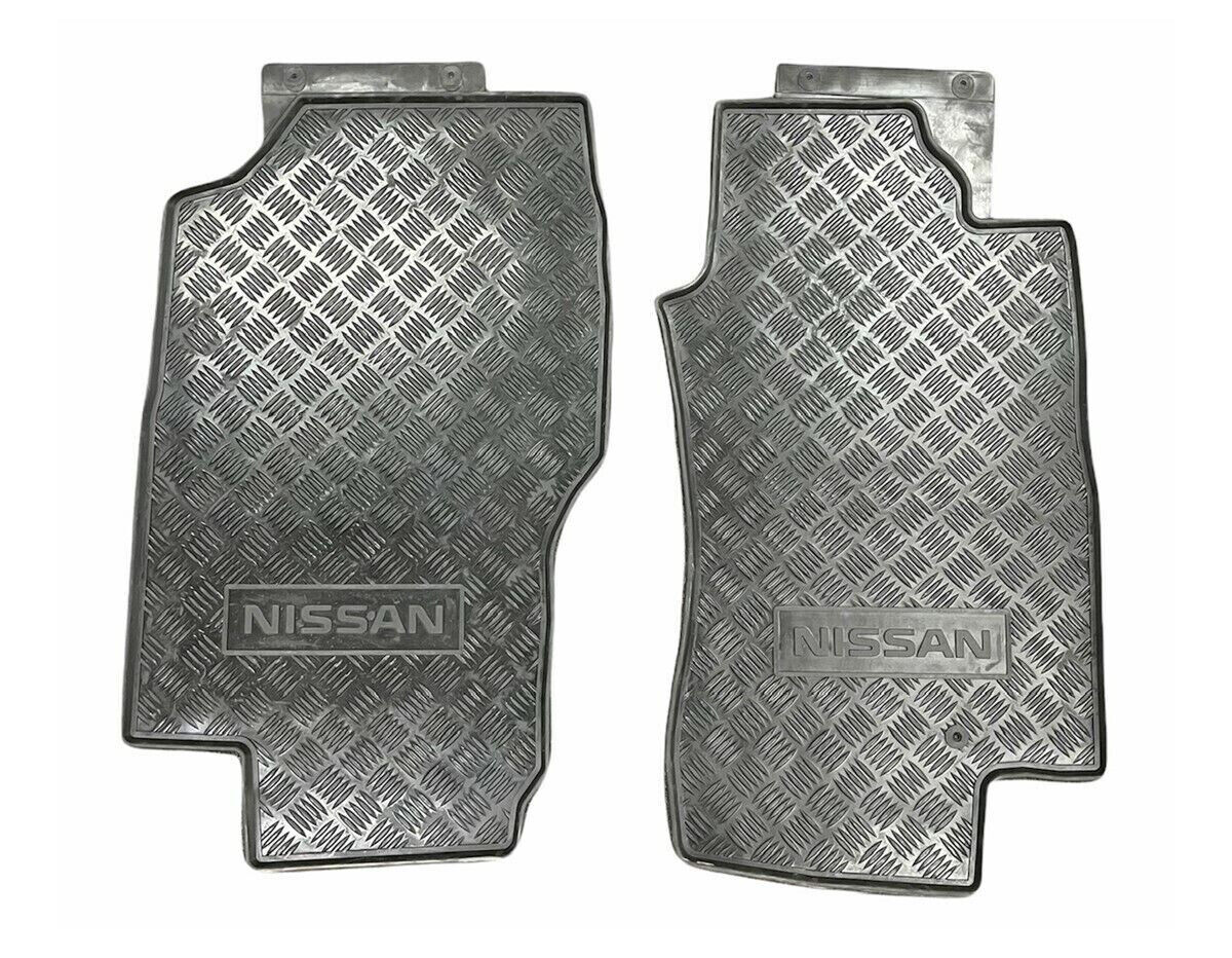 GENUINE FRONT RUBBER FLOOR MAT SET FOR NISSAN NAVARA D40 STX DUAL CAB
