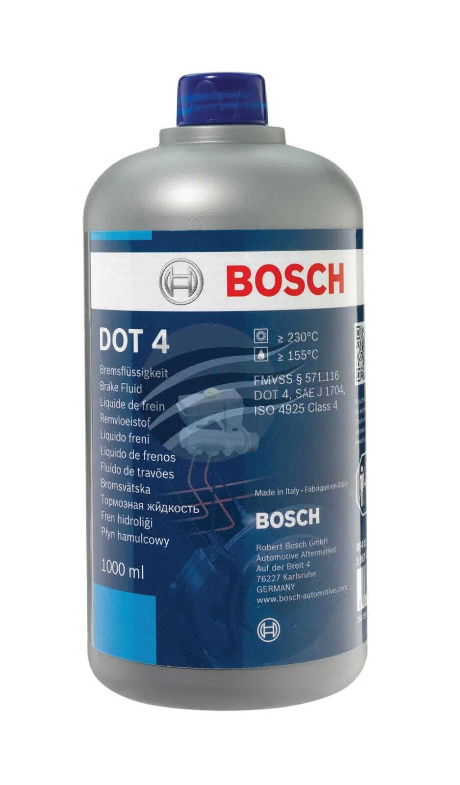 BOSCH BRAKE & CLUTCH FLUID OIL DOT 4. 1 LITRE FOR NISSAN PATROL GU Y61 2000-2016