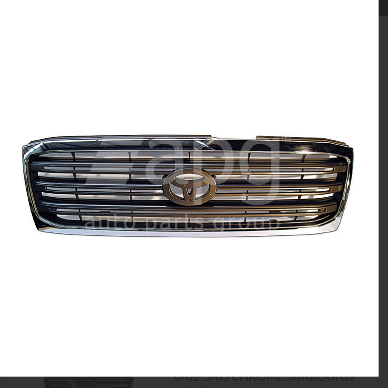 NEW GRILLE FOR TOYOTA LANDCRUISER 100-SERIES 8/2002-5/2005 CHROME
