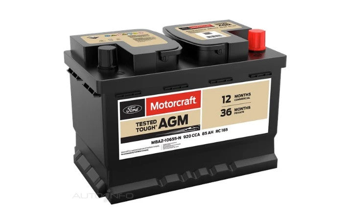 GENUINE FORD AGM Battery 920-CCA FOR FORD RANGER NEXT GEN 3.0L 04/2022-05/2023