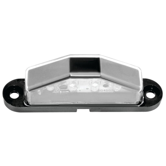 NEW HEAVY DUTY PAIR LED LICENCE PLATE LAMP 10-30V TRIANGULAR BLACK X2-PCS