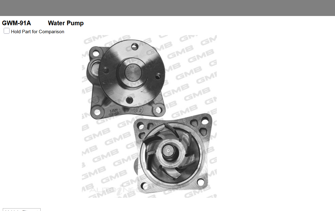 GENUINE GMB WATER PUMP+GASKET+SILICONE FOR Mitsubishi Colt 1.5L RG (Z23)
