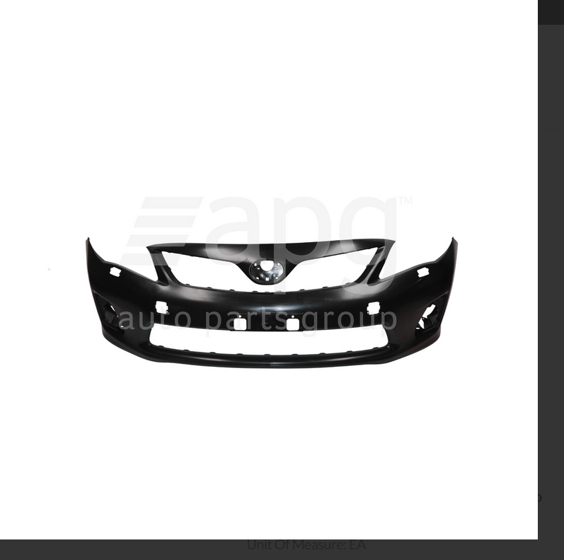 GENUINE FRONT BUMPER BAR FOR TOYOTA COROLLA 4/2010-12/13 4DR ULTIMA WASHER TYPE