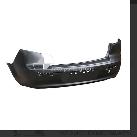 NEW REAR BUMPER BAR FOR MITSUBISHI LANCER 9/07-2/13 4DR EXC RALLIART W/MUD GRD H