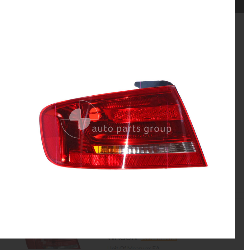 NEW PASSENGER TAIL LIGHT FOR AUDI A4 SEDAN 4/2008-5/2012 4-DOOR AMBER BLINKER