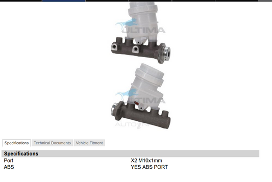 NEW Brake Master Cylinder For MITSUBISHI Triton 4X4 ML- A 2000-2015 2 Port