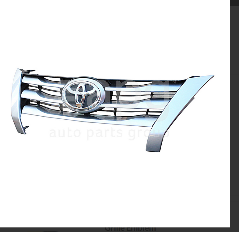 GENUINE FRONT GRILLE BLACK-SILVER FOR TOYOTA FORTUNER GX 7/2015-ON GUN156R