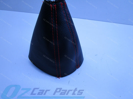 AUTO RED STITCH GEAR SHIFT LEATHER BOOT FOR HOLDEN COMMODORE VY VZ WK WL