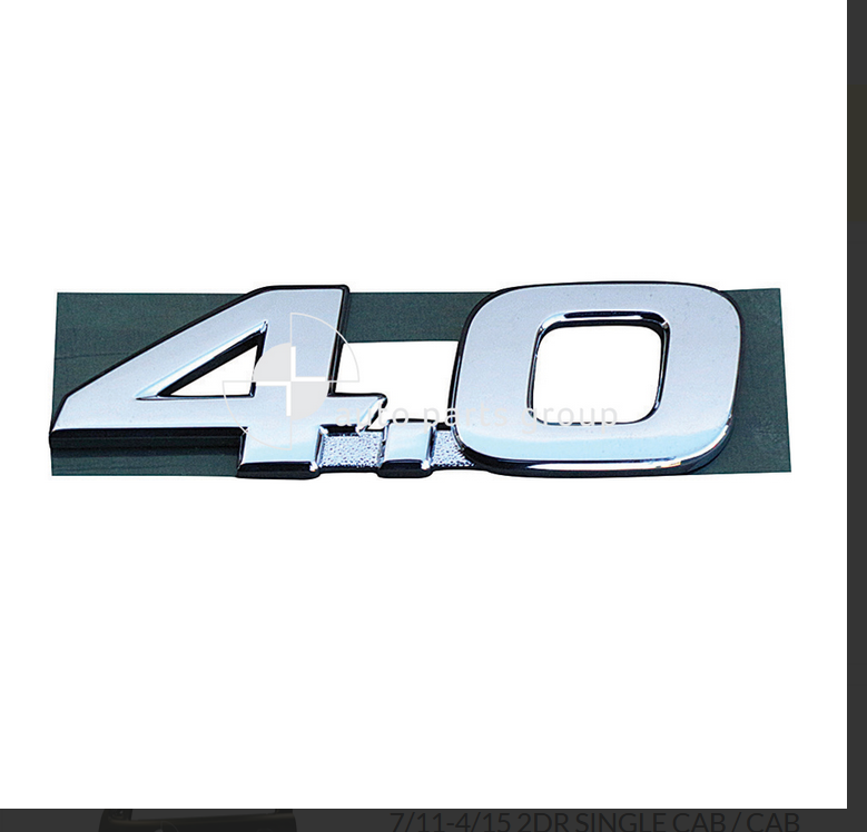 GENUINE 4.0 DOOR EMBLEM BADGE FOR TOYOTA HILUX 7/2011-4/2015