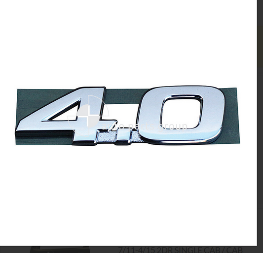 GENUINE 4.0 DOOR EMBLEM BADGE FOR TOYOTA HILUX 7/2011-4/2015