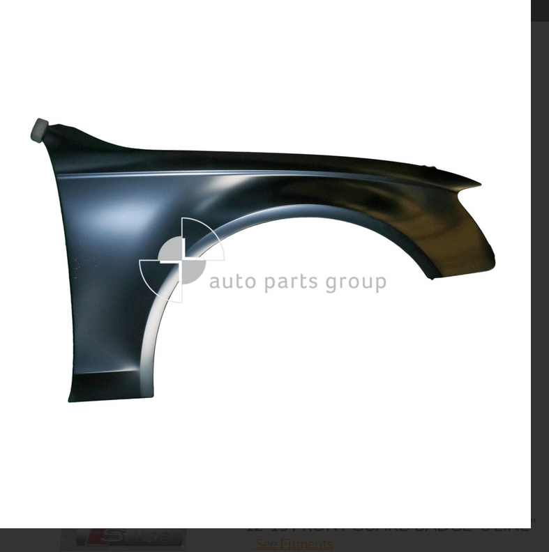 NEW DRIVER FRONT GUARD FENDER FOR AUDI A4 6/2012-10/2015 SEDAN WAGON