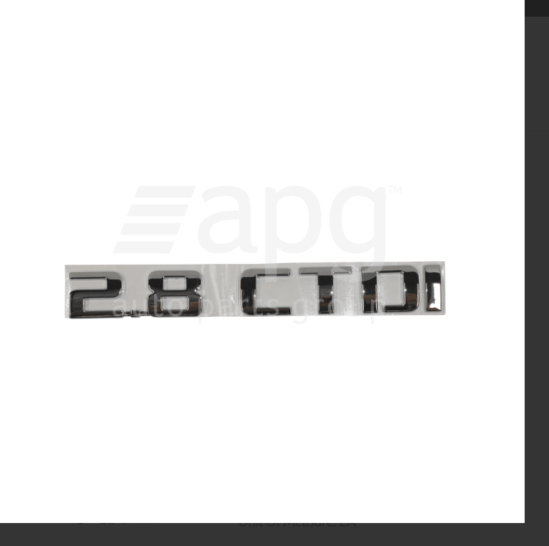 Genuine 2.8 CTDI DOOR EMBLEM BADGE FOR Holden Colorado RG 6/2012-3/2019