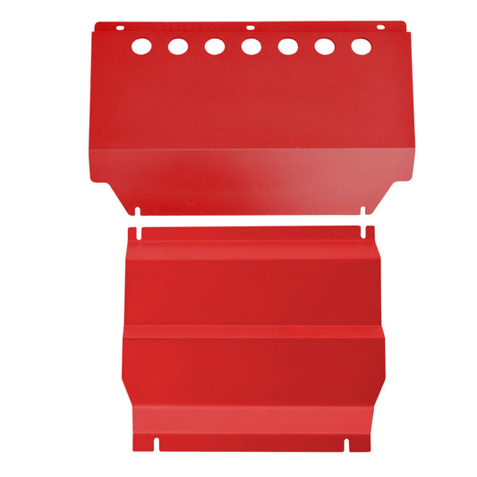 RED Bash Plate 2pc Fit For Mitsubishi Triton ML MN 2006-2015 Underbody Sump Guar
