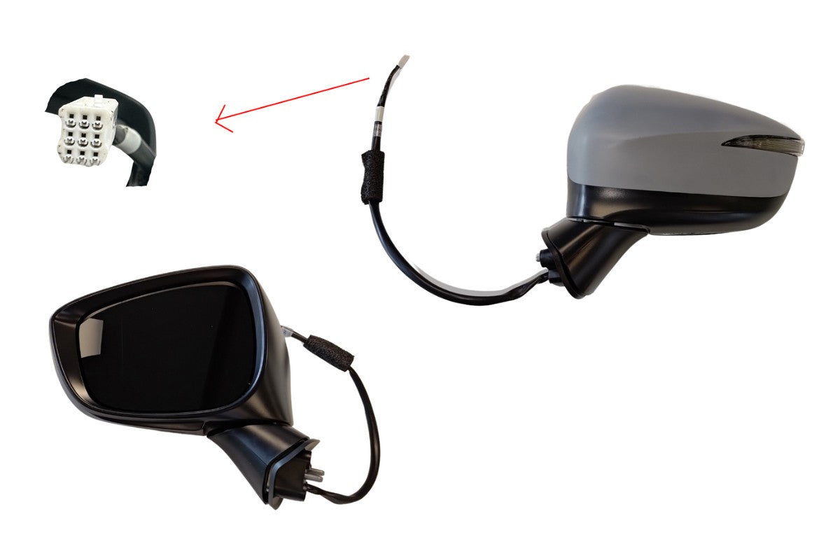 NEW LEFT SIDE DOOR MIRROR FOR MAZDA CX-3 DK 01/15-ON BLIND SPOT TYPE 9-PIN