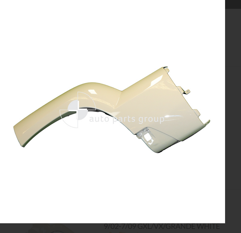 GENUINE LEFT REAR GUARD FLARE MOULD FOR TOYOTA PRADO-J120 9/2002-7/2009 WHITE