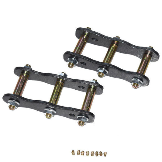 Rear 2" Lift Kit 50mm Extended Greasable Shackles Fit For Nissan Navara D22 4WD