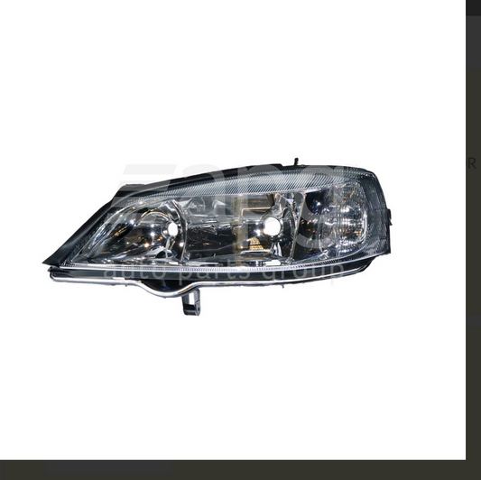 NEW LEFT CHROME HEADLIGHT FOR HOLDEN ASTRA 8/1998-10/2006 HALOGEN MANUAL ADJUST