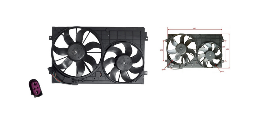 NEW RADIATOR FAN ENGINE FAN FOR AUDI TT 8J 09/2006 ~ 09/2014