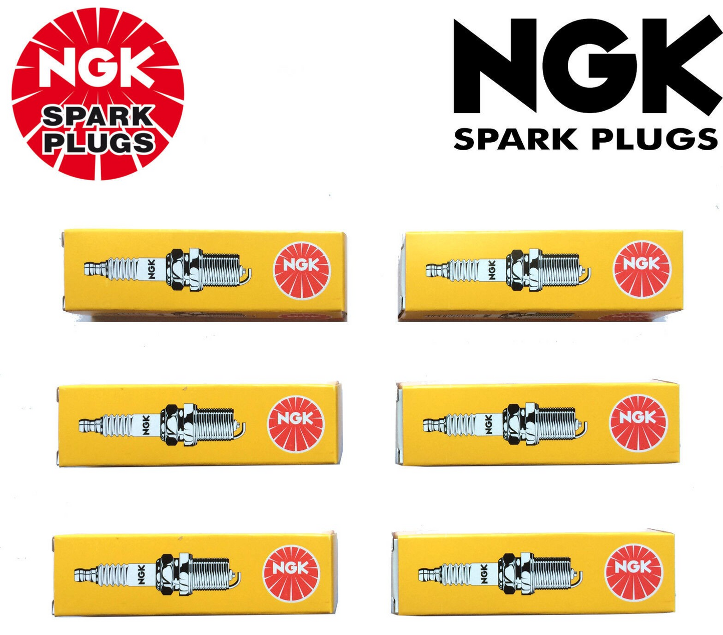 6x GENUINE NGK SPARK PLUG SET FOR BCPR7ES