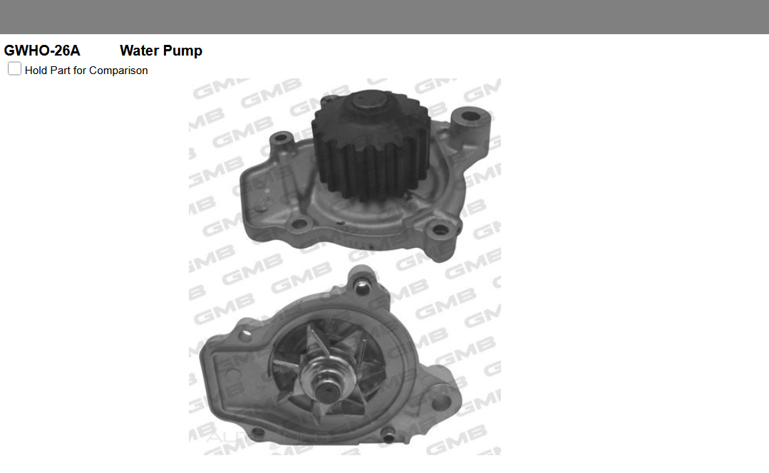 GENUINE GMB WATER PUMP+GASKET+SILICONE FOR Honda Civic 1.5L EH,EG (EG8)