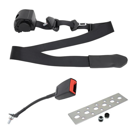 LEFT FRONT BUCKET Seat Belt For Toyota LANDCRUISER 80 Series Floor Mount-Black