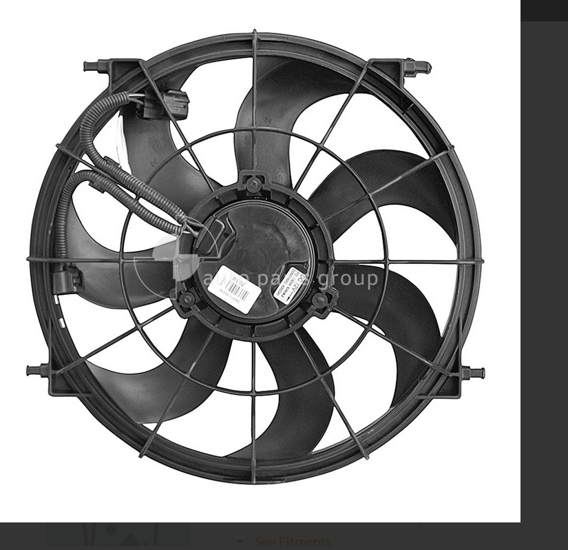 NEW RADIATOR FAN FOR HYUNDAI I20 7/2010-6/2012 1.4L G4FA & 1.6L G4FC 4CYL PETROL