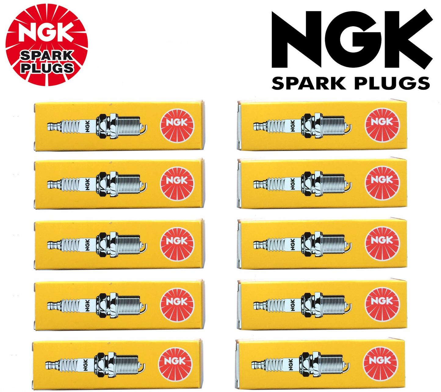 10x GENUINE NGK SPARK PLUG SET FOR BPMR7A