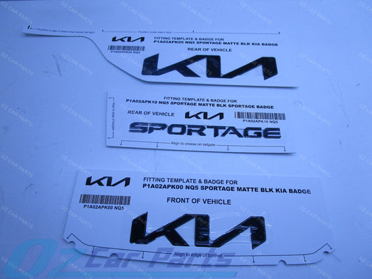 GENUINE NEW BLACK BADGE KIT EMBLEM SET FOR KIA SPORTAGE NQ5 FULL SET X3