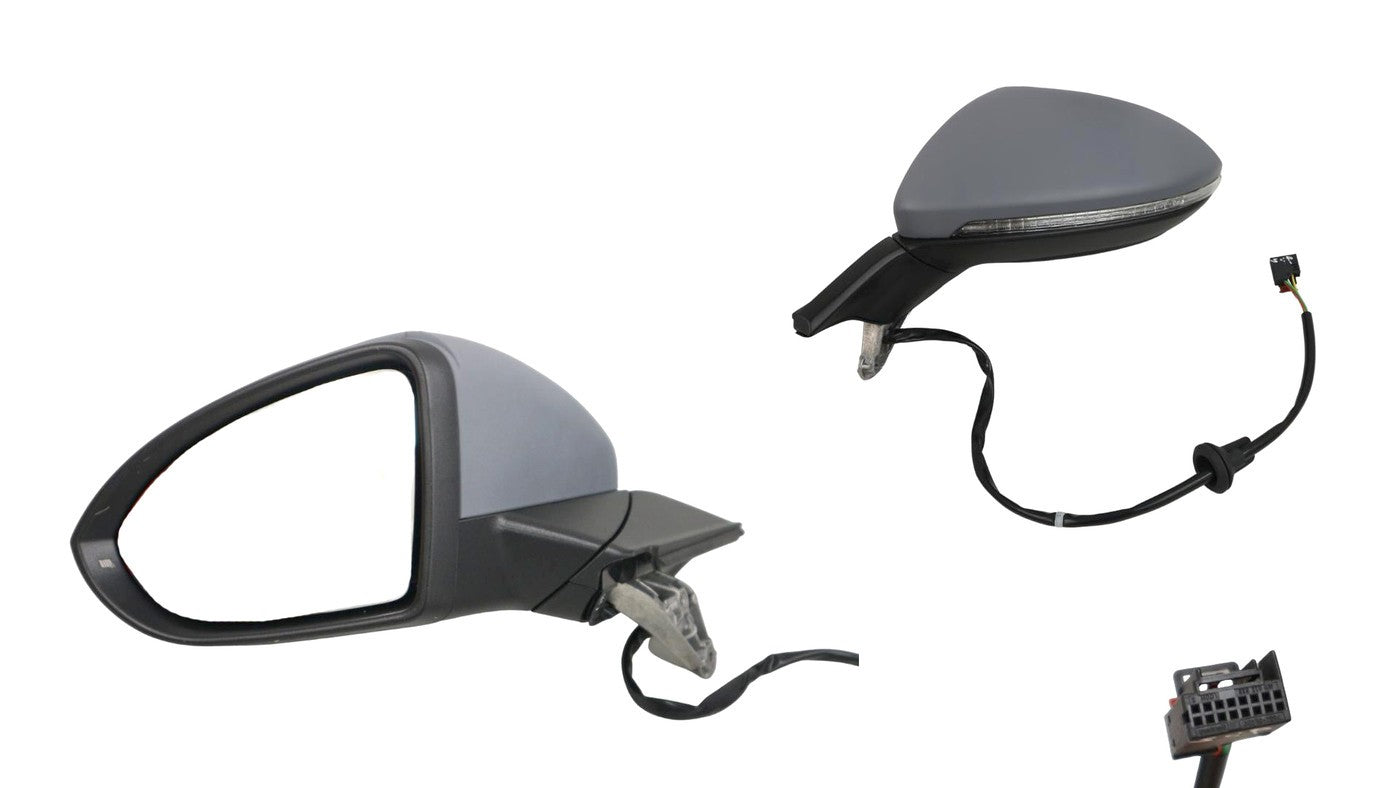 NEW LEFT SIDE DOOR MIRROR FOR VOLKSWAGEN GOLF MK7 04/2013-01/2017 MK-7 *6-PIN*