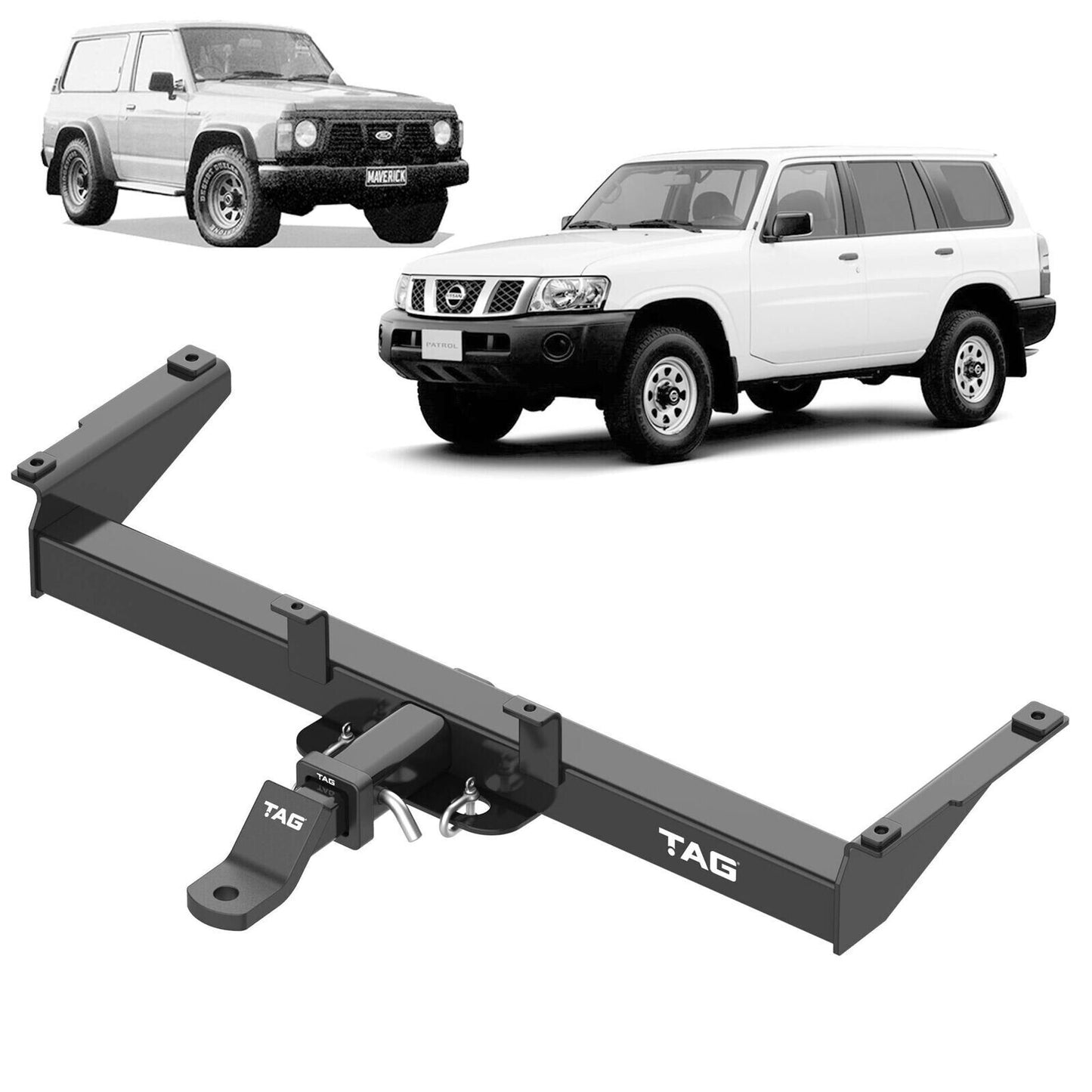 TAG Heavy Duty Towbar & Universal Wiring for Ford Maverick Coil Sprung Vehicles