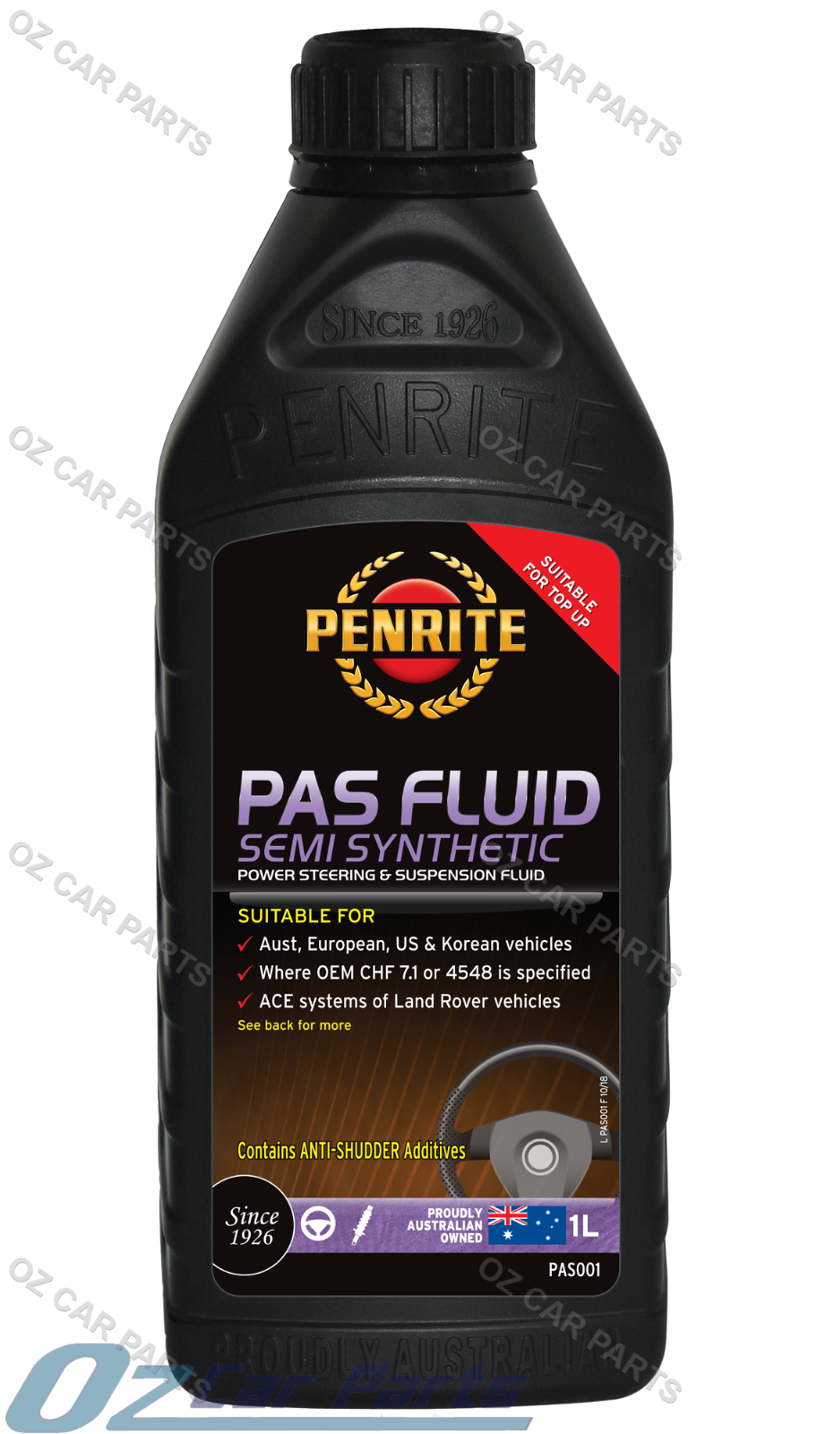 NEW BOTTLE 1L PAS FLUID - (Power Assisted Steering Fluid) 1-LITRE